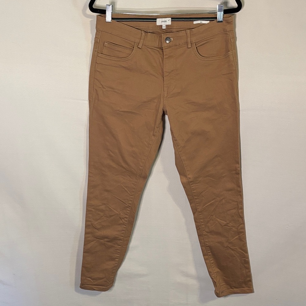 Jules Tan Chino Slim Pants  Stretch 40FR US Waist 32-33 x 30